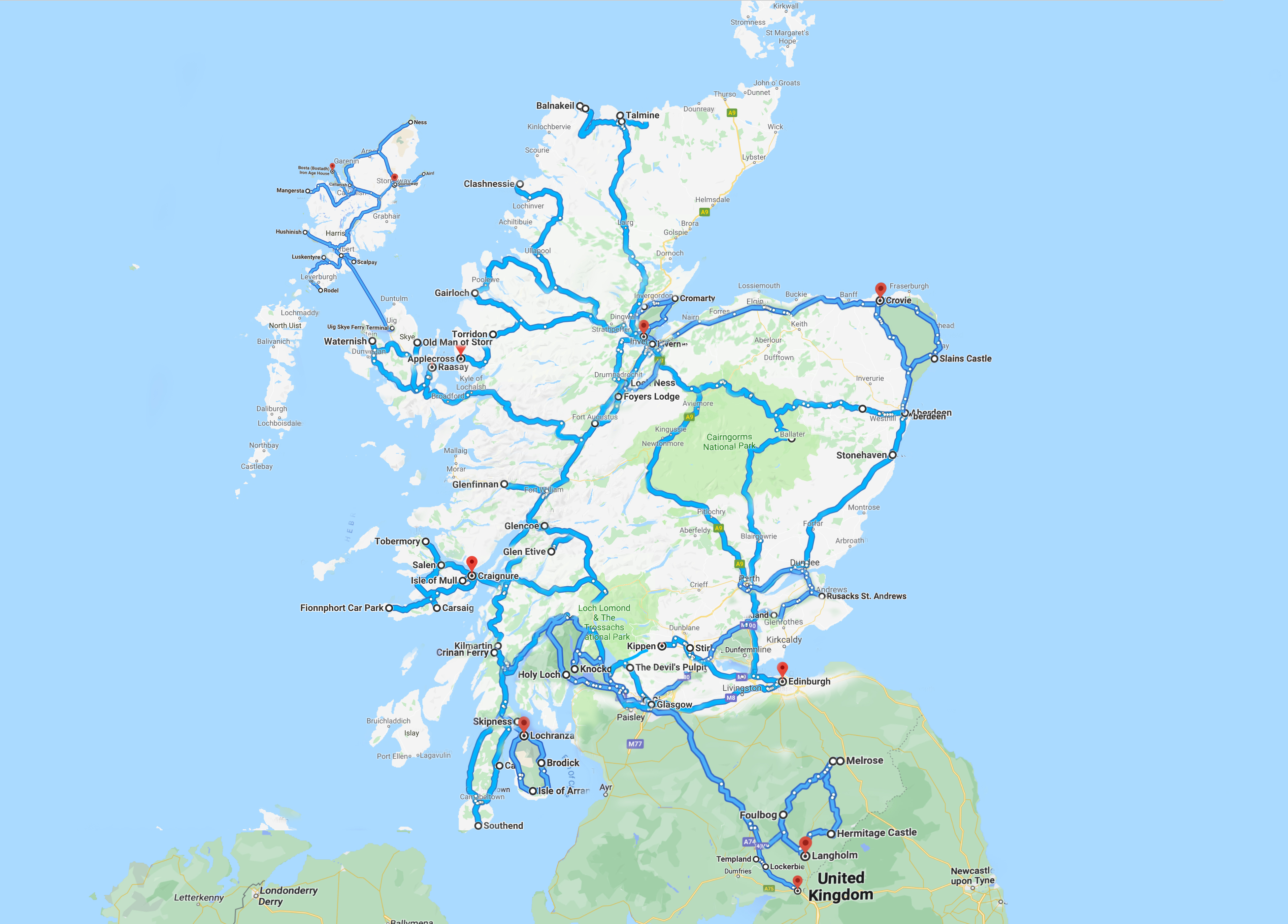 SCOTLAND MAP 2022